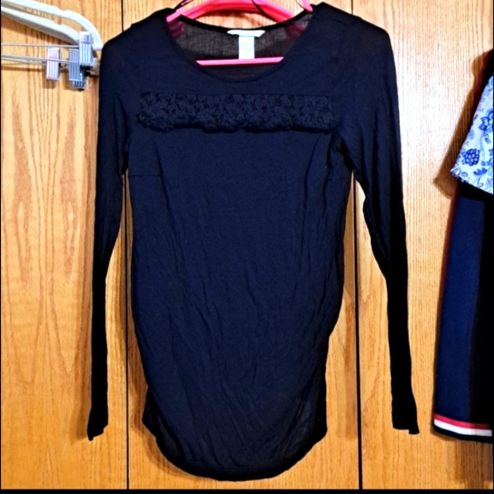 🖤H&M lace Mama long sleeve top Small